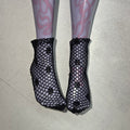 Polka Dot Ankle-Length Mesh Socks