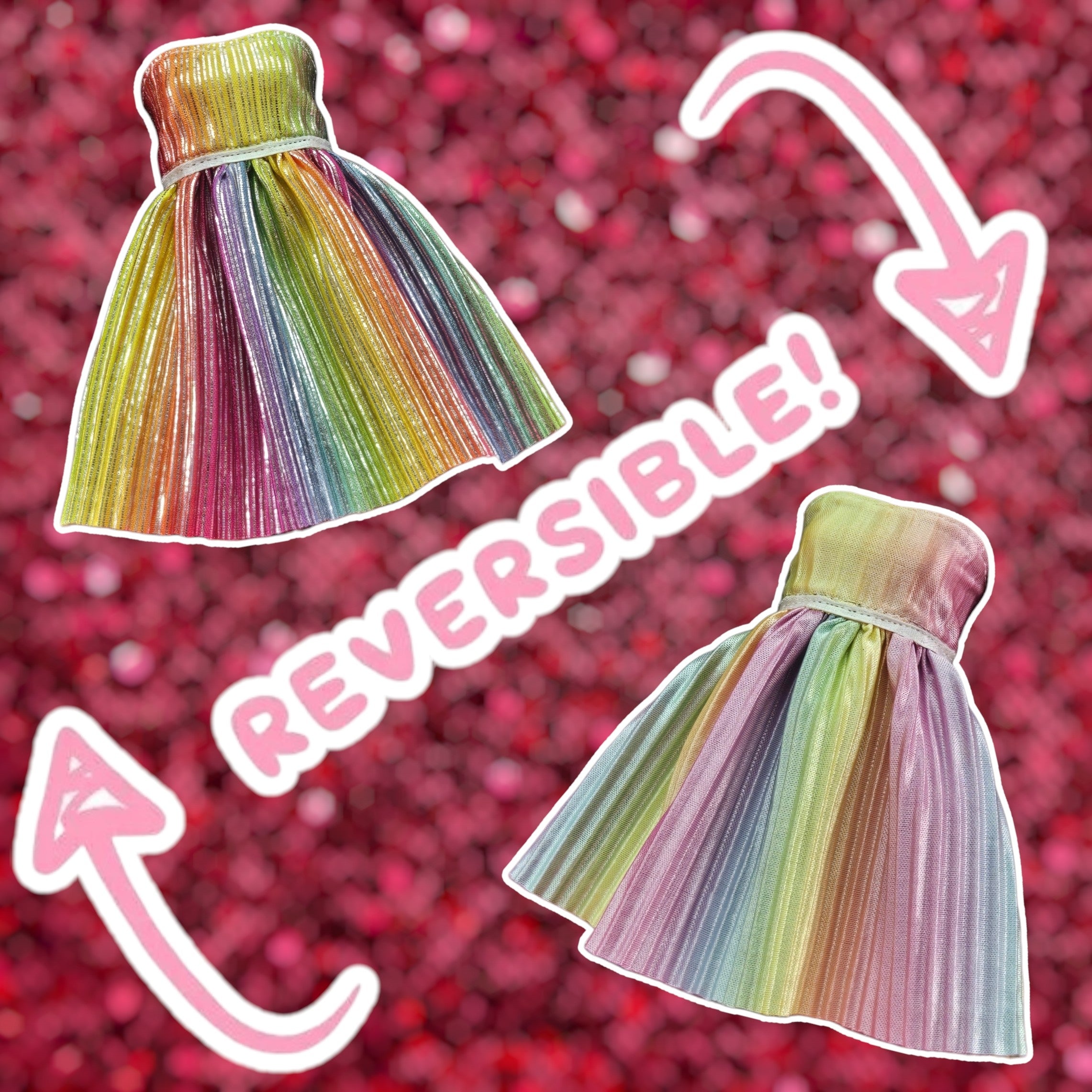 "Lisa" Rainbow Reverseable Dress