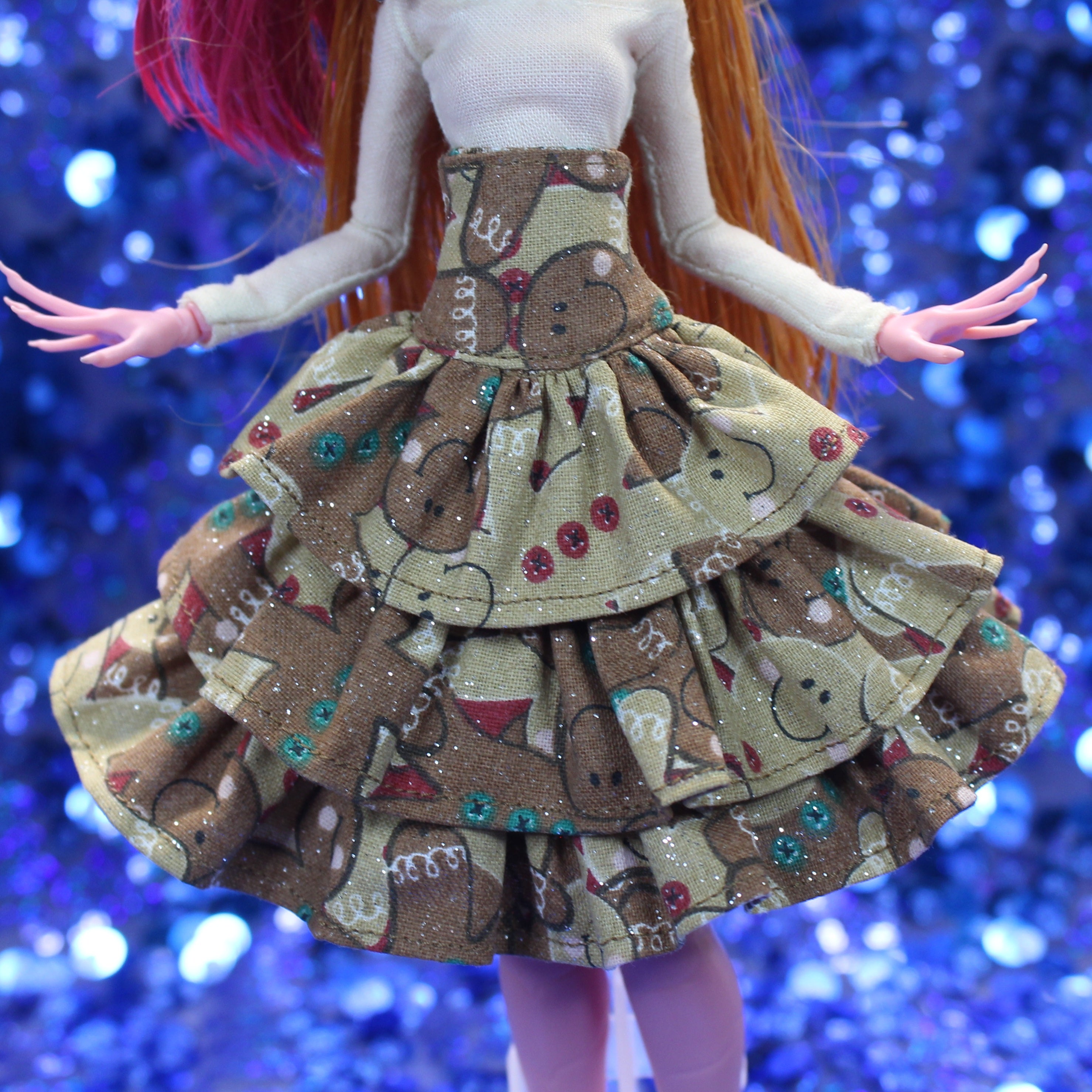 “Spice Cookie” Multi-Tiered Skirt